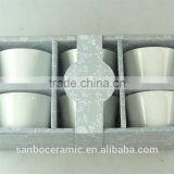 6 Pcs White Ceramic Cup With Gift Box.wholesale Porcelain Cup thumbnail-2