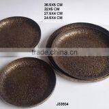 Rough Hammer Aluminium Candle Plate With Antique Brass Finish Other Finishes Available thumbnail-1