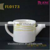 White Ceramic Cylinder Pot thumbnail-5