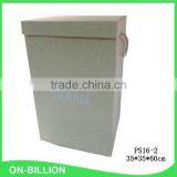 Folding Fabric Foldable Laundry Basket With Lid thumbnail-1