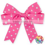 Pink White Dots baby boutique wholesale the ribbon boutique Hair clips hair accessories for kids