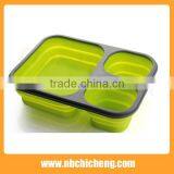 Silicone Lunch Box, Folding Lunch Box, Silicone Microwave Food Container thumbnail-3
