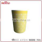 Latest Promotional Candy Color Yellow&white Pokla Dot Unbreakable Soft Plastic Water Cup thumbnail-1