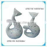 Porcelain Animal Sculpture Cat Figurine thumbnail-1