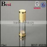 15ml China Promotion High Quality Luxury Cosmetic Airless Bottle Gold Pump Bottle Cosmetic Perdonal Care Lotion Serum thumbnail-1