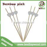 Chistmas Party Cocktail Decoration Heart-shaped Bamboo Skewers,bamboo Skewers Wholesale thumbnail-2