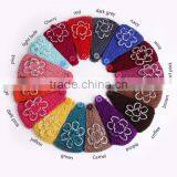 STOCK Wholesale Crystal Crochet Head Wraps Crochet Flower Knit Headwrap thumbnail-1