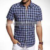 PLAID FITTED SHORT SLEEVE SHIRT HBS thumbnail-1