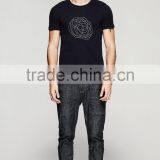 Cotton/spandex Man Black T-shirt Fit Mens Printing T-shirt thumbnail-6