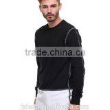 Fields French Terry Fabric Rounded Neck Hem Printed Trim Drop Tee Color Block t Shiet for Men thumbnail-3