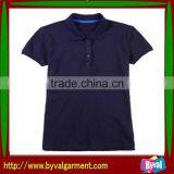 Classic Dark Navy Short Sleeve Polo Neck Shirt With Your Own Logo thumbnail-1