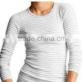 WOMENS STRIPED LONG SLEEVE T SHIRT
