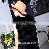 Brand Design 2016real Fox Fur Vest Outerwear Fur Overcoat Long Design O-neck Sweater Vest Waistcoat Women's thumbnail-3