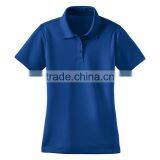 Wholesale Blue Color Women New Design 100% Polyester Plain Dry Fit Polo Shirt thumbnail-2