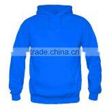 Mens Royal Blue Fleece Pullover Plain Hoody thumbnail-2