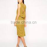 Origami Bow Drape Back Dress thumbnail-1