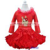 Red Pettiskirt Plus Year of Horse Red Long Sleeves Top 1-7Y thumbnail-1