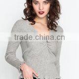 Wholesale Clothing Fashion Autumn Knitting Latest Design Woman Sweater for Lady thumbnail-4