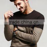 Mans Crew Neck Split Joint Pattern Tight Pullover Sweater for Wholesale thumbnail-2