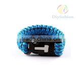 Outdoor Survival Bracelet Paracord, Handmade Bracelet For Men Women Fashion Stout Plastic Buckle PC6014-1 thumbnail-3