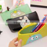 Wholesale Korean Logo Customs Novelty Cute Cartoon PU Pencil Bag Case thumbnail-4