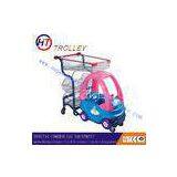 Lovely Chrome Plated Baby / Children Shopping Carts With Wire Basket thumbnail-1