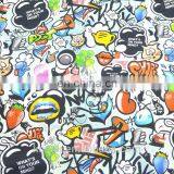 Digital Printed Cotton Fabric With Comic Features