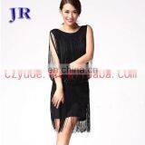 Competition Fringe Latin Dance Costume Dress L-7002# thumbnail-3