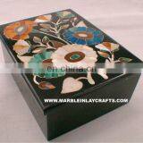 Black Marble Inlay Jewelry Box thumbnail-1