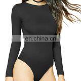 2020 New Arrival Ladies Crewneck Long Sleeve Purple Plain Shirt Bodysuit Leotard for Women thumbnail-2