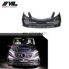 Carbon Fiber Front Bumper Lip for Mercedes V-Class W447 2015-2019 thumbnail-1