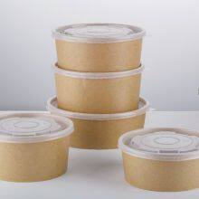 Eco Friendly Disposable Food Container Paper Soup Bowl With Lid Noodle Bowls 50 Pack Hot Soup Bowls thumbnail-1