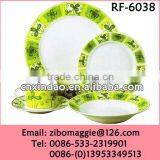 Round Shape Custom Print Hot Sale Porcelain China Dinner Set Made In Zibo thumbnail-1