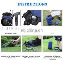 PVC Pressure Shower Bag With Foot Pump Lightweight Inflatable Shower Pressure Shower Water Bag For Outdoors Camping Bathing thumbnail-4