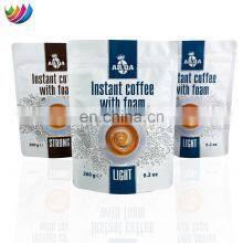 Custom Printing Bolsa de Cafe Aluminum Foil Flat Bottom Stand up Pouch Packaging Ethiopia Coffee Bags With Valve and Zipper thumbnail-2