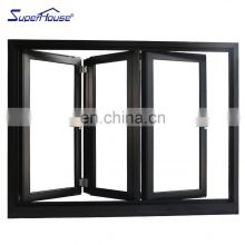 Cheap price white frame aluminium folding casement window for balcony