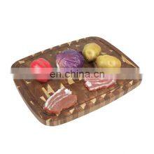 Multifunctional Custom Double-sided Acacia Kitchen Handmade Wood Cutting Board Acacia Edge Grain Reversible Cutting Board thumbnail-5