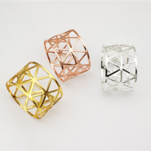 Hotel Restaurant Rose Gold Silver Colored Napkin Rings For Table Decoration Wedding thumbnail-1