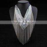 Latest Jewelry Fashion Alloy Gold Charming Chain Tassel Wholesale Chunky Statement Necklace Quality Choice thumbnail-2