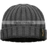 High Quality Multi Color Acrylic Knitted Beanie Caps With Woven Label thumbnail-2