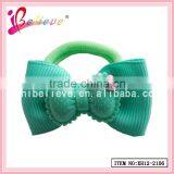 Plastic Bow Girls Ponyholder Ribbon Bow Covered Elastic Hair Bands (XH12-2106) thumbnail-1