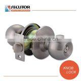 Satin Stainless Steel Cylindrical Knob Entrance Door Lock