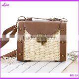Fashion Girl's Beige Paper Straw Craft Bag thumbnail-1