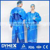Best Selling Products Nonwoven Ultrasonic Seam Poly Coated Standard Isolation Gown