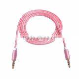 NY Braided 3.5mm Audio Cable 3.5mm Stereo Audio Cable Glod Plated thumbnail-1