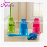 Bathroom Double-sided strong decontamination toilet brush with long holder
