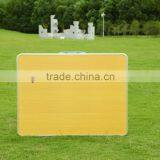 Small Yellow Lightweight Folding Camping Table thumbnail-2