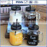 Wholesale Glass Mason Jar With Engraved Logo/Transparent Mason Jar Bottle With Metal Lid and Straw Quality Choice thumbnail-3