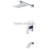 High Quality Brass In Wall Bath Shower Tap, Polish and Chrome Mixer Finish, Conceal In Wall Tap thumbnail-1