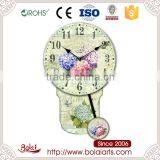Creative Design Colorful Hydrangea and Light Green Dial Home Decor Clock thumbnail-1